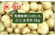 【先行予約】【訳あり】朝収穫してその日に発送！有機栽培じゃがいも5kg（品種：ニシユタカ）_2355R