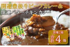 開運！豊後牛ビーフカレー2箱＆バターチキンカレー2箱（計4箱）_2424R