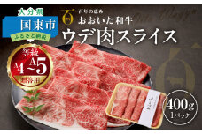 【贈答用】A4～A5等級おおいた和牛ウデ肉スライス400g（1パック）_2419R