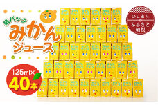 ＜紙パック＞みかんジュース　125ml×40本_ 飲料 ジュース ご当地ドリンク お取り寄せ 人気 美味しい ミカンジュース みかん ミカン 子供 温州みかん 【1107110】
