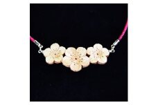 つげ細工 ネックレス(桜) 約5cm×2cm【1116497】