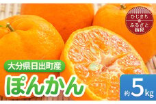 ＜12月中旬より発送＞ぽんかん 約5kg(ダンボール箱入り)【1106337】