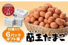 蘭王たまご 10個入り 6パック ギフト箱でお届け_卵 たまご 玉子 タマゴ 鶏卵 まとめ買い オムレツ 卵かけご飯 朝食 料理 人気 美味しい【1322802】