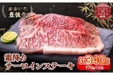 おおいた豊後牛 霜降りサーロインステーキ (170g)×2枚【1395449】