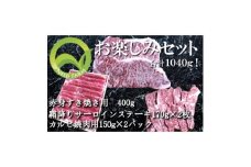 おおいた和牛 お楽しみセット(カルビ焼肉・赤身すき焼き・サーロインステーキ)【1395461】