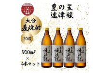 大分むぎ焼酎　二階堂速津媛20度(900ml)4本セット【1456951】