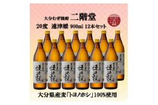 大分むぎ焼酎　二階堂速津媛20度(900ml)12本セット【1494429】