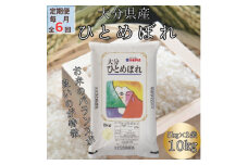 ＜毎月定期便＞大分のお米　大分県産ひとめぼれ5kg×2(日出町)全6回【4050495】
