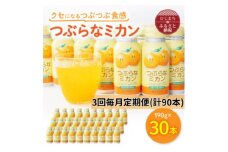 ＜毎月定期便＞つぶらなミカン(190g×30本)(日出町)全3回【4052989】