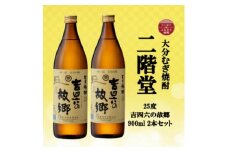 大分むぎ焼酎　二階堂吉四六の故郷25度(900ml)2本セット【1516286】