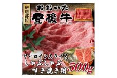 ＜厳選部位＞おおいた豊後牛サーロインしゃぶしゃぶすき焼き用 500g(日出町)【1571700】