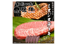 ＜厳選希少部位＞おおいた豊後牛ミスジステーキ 約500g(100g×5P)(日出町)【1571754】