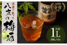やつしか 梅酒 セット 500ml×2本 計1L (15度) 鴬宿梅 お酒 アルコール 段仕込み