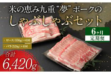 【定期便6回】 米の恵み 九重 “夢”ポーク の シャブシャブ セット しゃぶしゃぶ 豚肉