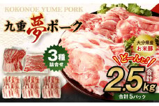 【大分県産】九重 夢ポーク (お米豚) 2.5kg セット 豚肉