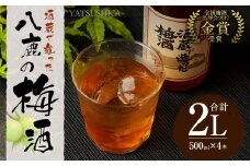 やつしか 梅酒 500ml×4本 セット (15度) 計2L