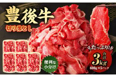豊後牛 切り落とし 合計約3kg (約600g×5パック) 牛肉 国産 大分県産