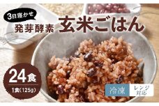 【冷凍】 レンジ対応！ 3日寝かせ 発芽酵素 玄米 ごはん (ひとめぼれ) 24食分