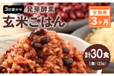 【3ヶ月定期便】 レンジ対応！ 3日寝かせ 発芽酵素 玄米ごはん (ひとめぼれ) 10食分 × 3回 【常温】 玄米 大分県産