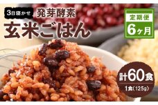 【6ヶ月定期便】 レンジ対応！ 3日寝かせ 発芽酵素 玄米ごはん (ひとめぼれ) 10食分 × 6回 【常温】 玄米 大分県産