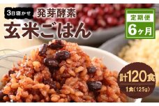 【6ヶ月定期便】 レンジ対応！ 3日寝かせ 発芽酵素 玄米ごはん (ひとめぼれ) 20食分 × 6回 【常温】 玄米 大分県産