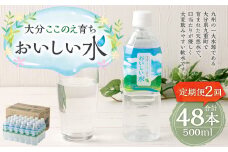 【2ヶ月定期便】大分 ここのえ育ち おいしい 水 500ml×24本 合計48本
