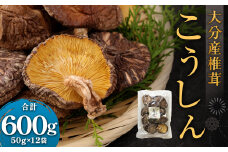 大分産椎茸こうしん 約600g（約50g×12袋） 干し椎茸 大分 原木 椎茸 乾燥 常温