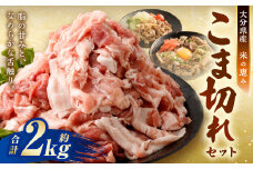大容量 こま切れ 約2kg （約200g×10パック）セット 大分県産豚肉【米の恵み】 小間切れ 肉