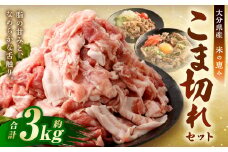 大容量 こま切れ 約3kg （約200g×15パック）セット 大分県産豚肉【米の恵み】 小間切れ 肉