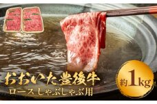 おおいた豊後牛 黒毛和種 ロース しゃぶしゃぶ用 1kg おおいた豊後牛 牛肉 和牛 黒毛和牛 ロース しゃぶしゃぶ用 大分 肉 霜降り 柔らかい 天皇賞 農林水産大臣賞 内閣総理大臣賞