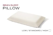 ブレインスリープ ピロー LOW ( 9グラデーション )＋ カバー ( オーガニック ) クラウドホワイト / 枕 まくら 寝具 安眠 快眠 洗える 通気性 サステナブル