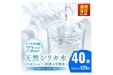 天然 シリカ 水 525ml × 40本 ＜シリカちゃん〜玖珠の天然水〜＞ ラベルレス 天然水 シリカ水 ミネラルウォーター 大分県 国産 天然シリカ 水 シリカ水 ミネラルウォーター 国産 保存可能 水 ペットボトル 長期保存水 備蓄水 備蓄用 非常災害備蓄用 災害 避難用品 防災 SDGs