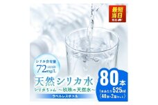 天然 シリカ 水 525ml × 40本 × 2箱 ＜シリカちゃん〜玖珠の天然水〜＞ ラベルレス 天然水 シリカ水 ミネラルウォーター 大分県 国産 天然シリカ 水 シリカ水 ミネラルウォーター 国産 保存可能 水 ペットボトル 長期保存水 備蓄水 備蓄用 非常災害備蓄用 災害 避難用品 防災 SDGs
