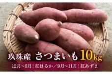 大分県産 玖珠産　さつまいも10kg　紅はるか （12月～8月） 紅あずま （9月～11月）　
