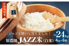 《先行予約》令和7年度産 原農園 JAZZ米 白米４kg  ひとめぼれ 6回定期便 JAZZ 有機栽培 特別栽培米 堆肥 光合成細菌 有効微生物 アートテン農法 抗酸化農法 有効微生物農法 きりかぶ山 地力 白米 環境 地域特産 自然栽培 完熟堆肥 健康