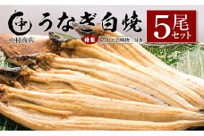 ◆中村商店 うなぎ白焼5尾セット 計905g以上