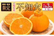 ◇宮崎県産 不知火（しらぬい） 約3kg（8～12玉入）