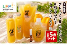 宮崎県産グレープフルーツジュース＆飲むゼリー＆フレーバーオイル合計5点セット LFP