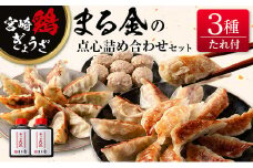 宮崎鶏ぎょうざ「まる金」の点心3種 詰め合わせセット 餃子のたれ付き