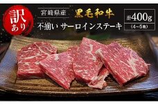 【訳あり・直売品】宮崎県産 黒毛和牛 レストランの不揃いサーロインステーキ 4～5枚程度