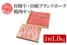 宮崎牛(約500g)・宮崎ブランドポーク(約500g)焼肉セット_M055-005_01
