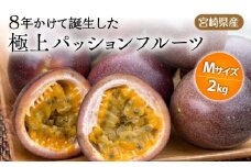《2025年発送》【期間・数量限定】8年かけて誕生した宮崎県産極上パッションフルーツＭ　2kg_M057-004