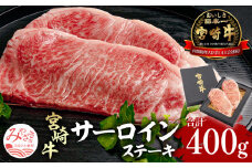 宮崎県産 宮崎牛 サーロインステーキ 400g（200ｇ×2）_M155-002_02