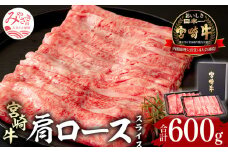 宮崎牛 肩ローススライス 600g 300g×2｜牛肉 和牛 国産｜_M155-004_01