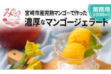 数量限定 宮崎市産完熟マンゴーで作った濃厚なマンゴージェラート(業務用1000ml)_M184-005