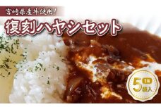 宮崎県産牛使用！復刻ハヤシセット　1箱5袋入り_M174-001