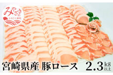 《年内配送》宮崎県産 豚ロース 2,300g以上_M179-010_01