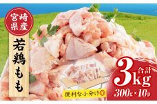 【2025年9月発送予定】宮崎県産 若鶏もも肉 300g×10P 計3kg_M241-001-sep