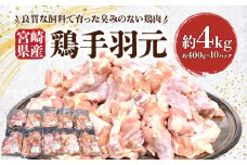 宮崎県産 鶏手羽元約4kg_M262-008
