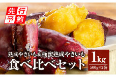《2025年発送先行予約》熟成やきいも＆極蜜熟成やきいもの食べ比べセット1kg_M086-010